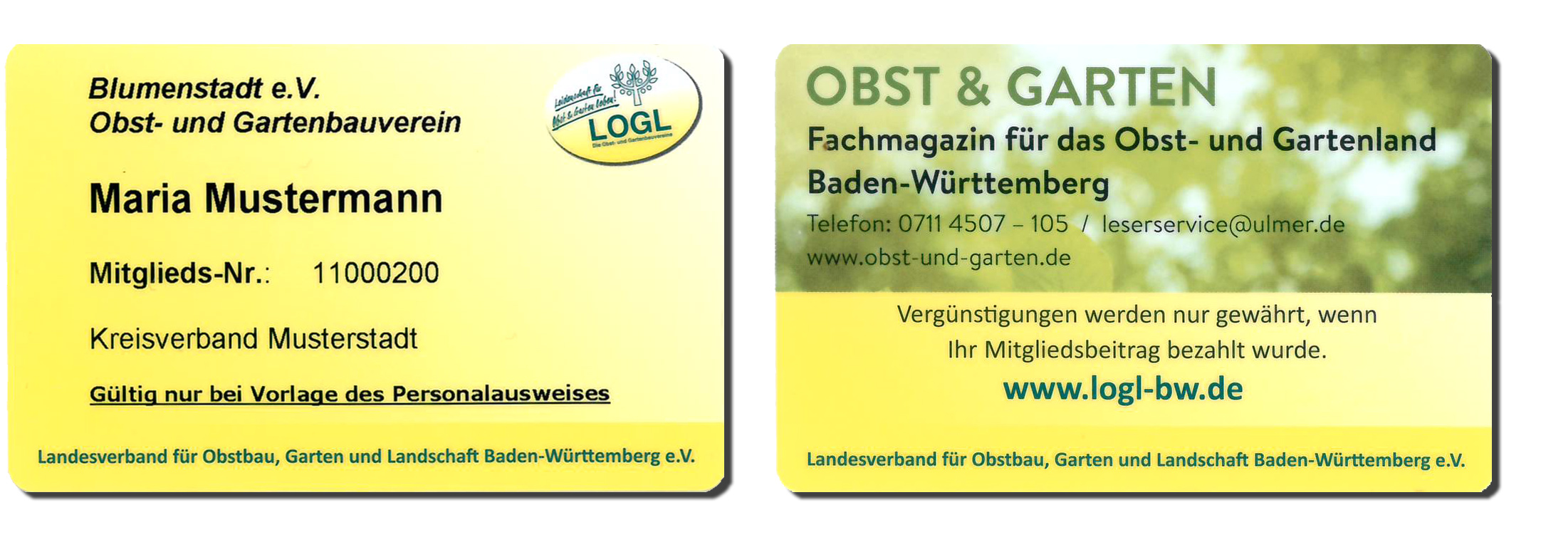 Neuer LOGL Mitgliedsausweis